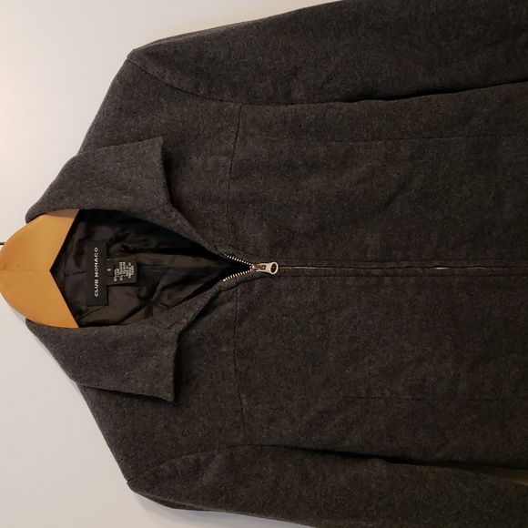 Club Monaco Gray Wool Jacket Women's 8 - Picture 1 of 5